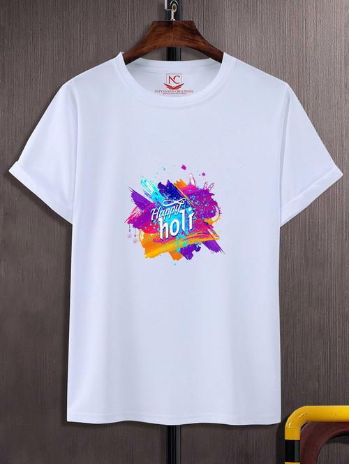 unisex white graphic printed t-shirt - 20842347 - Standard Image - 0