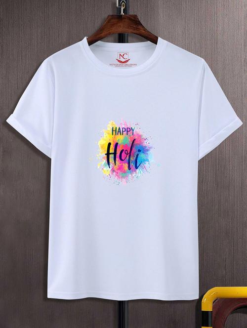 unisex white graphic printed t-shirt - 20842356 - Standard Image - 0