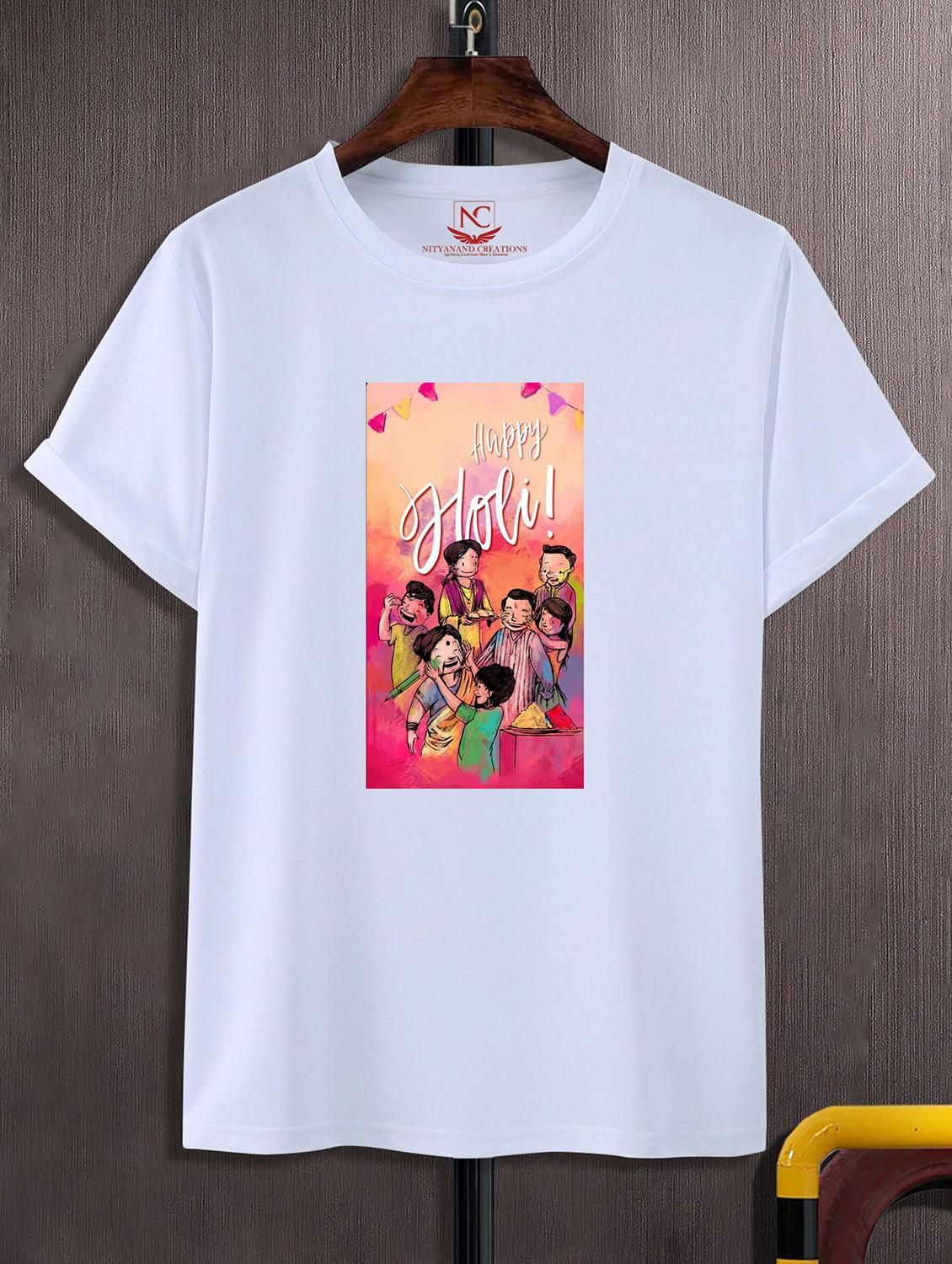 unisex white graphic printed t-shirt - 20842368 -  Zoom Image - 0