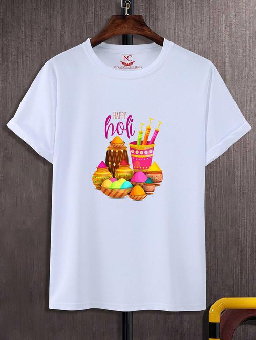 unisex graphic printed holi t-shirt - 20842371 - Standard Image - 0