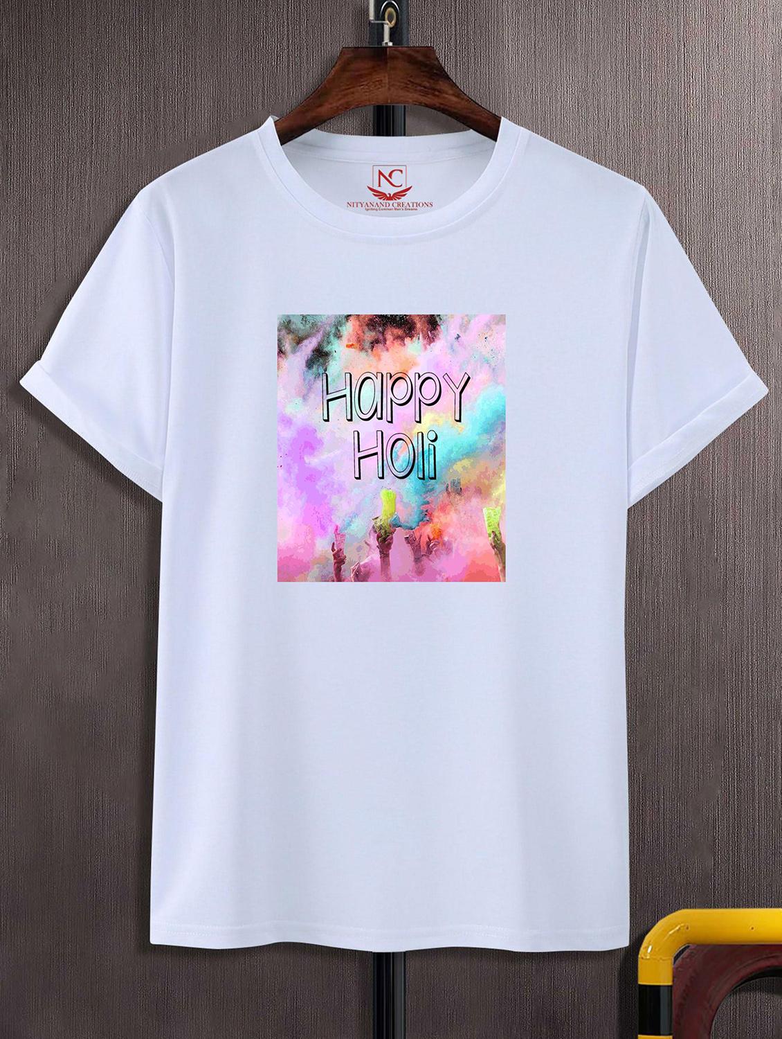 unisex graphic printed holi t-shirt - 20842386 -  Zoom Image - 0
