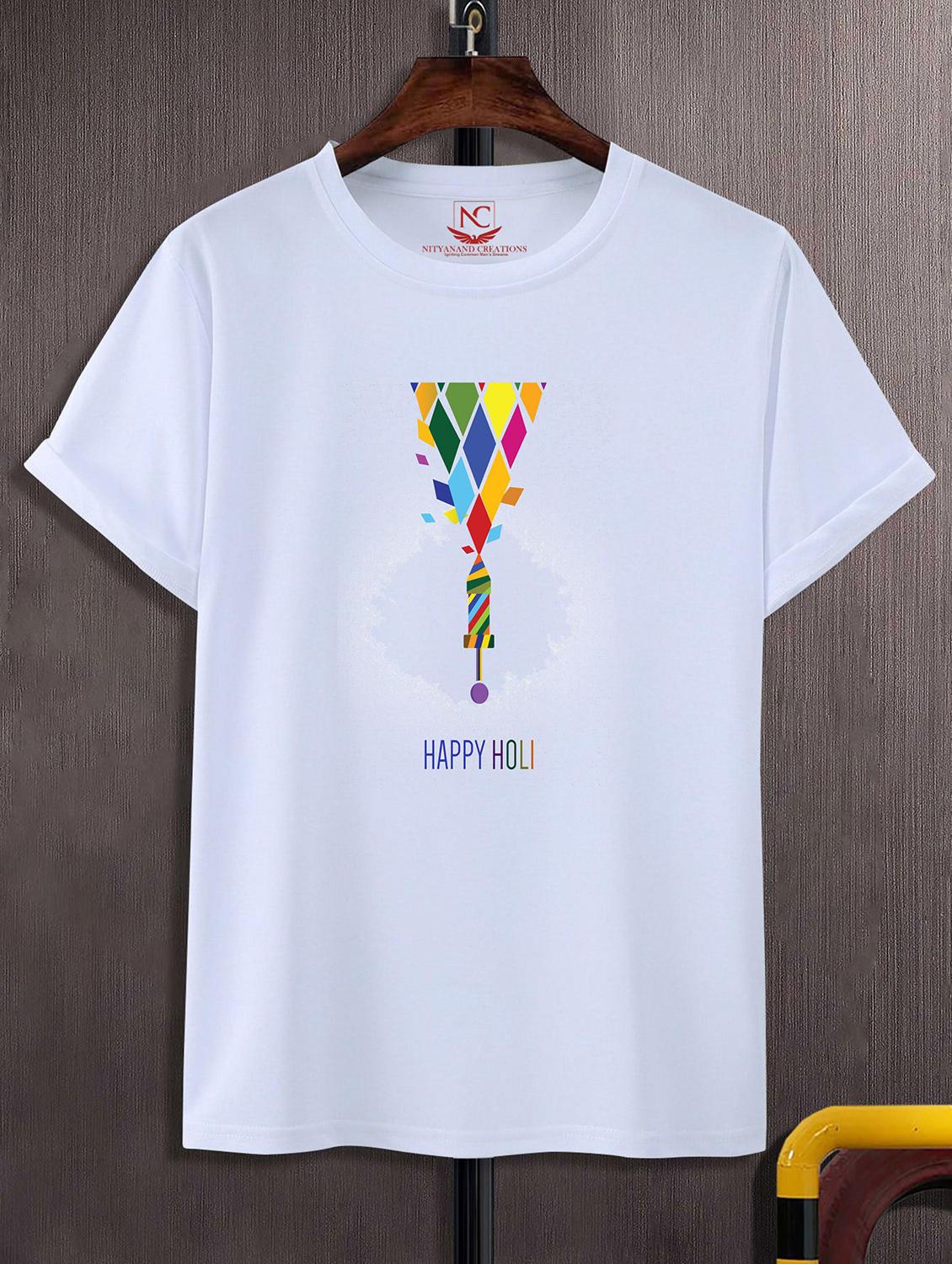unisex white graphic printed t-shirt - 20842407 -  Zoom Image - 0