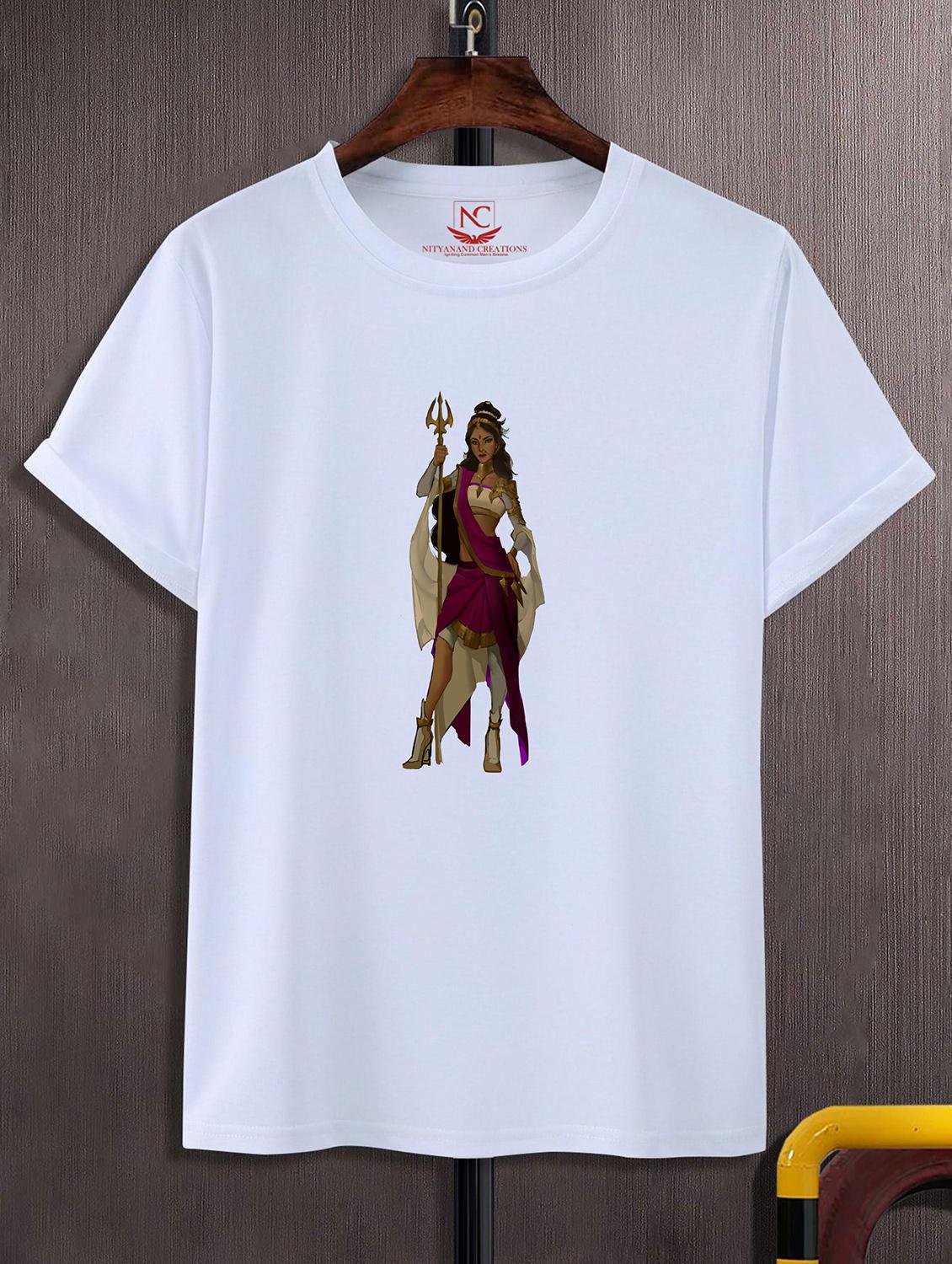 unisex white graphic printed t-shirt - 20842419 -  Zoom Image - 0
