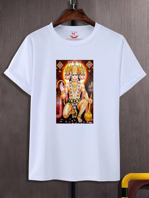unisex white graphic printed t-shirt - 20842437 -  Standard Image - 0
