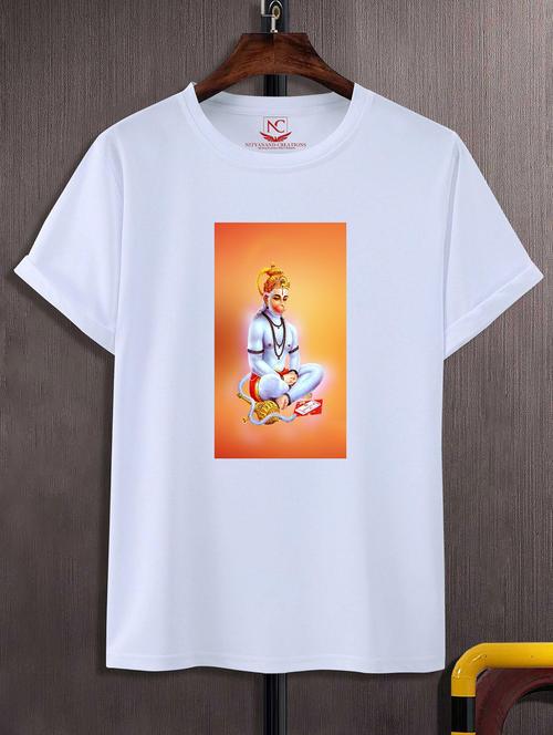 unisex white graphic printed t-shirt - 20842440 - Standard Image - 0
