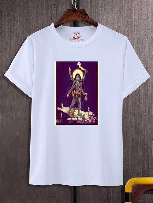 unisex white graphic printed t-shirt - 20842460 -  Standard Image - 0