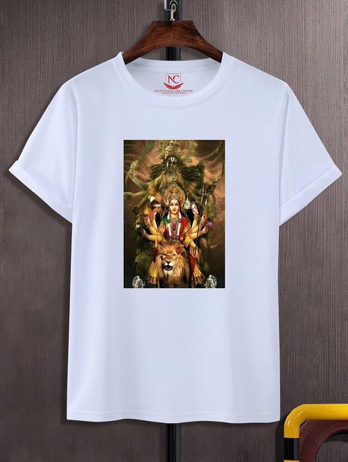 unisex white graphic printed t-shirt - 20842462 - Standard Image - 0