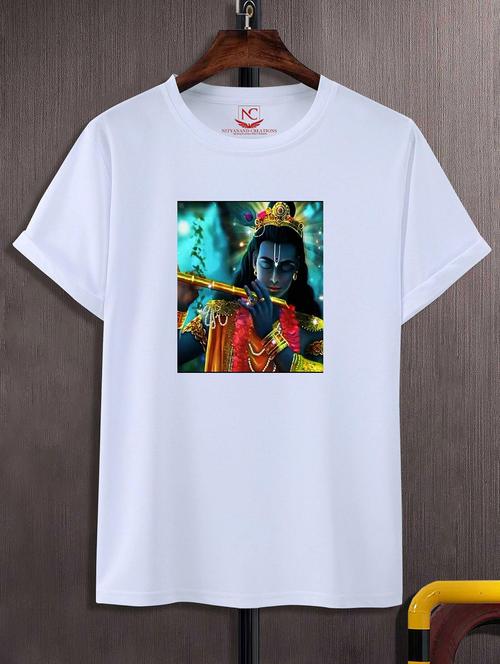 unisex white graphic printed t-shirt - 20842466 -  Standard Image - 0