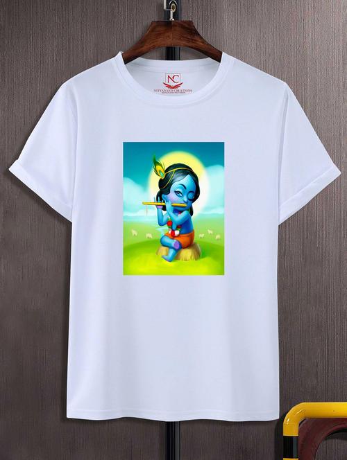 unisex white graphic printed t-shirt - 20842468 - Standard Image - 0