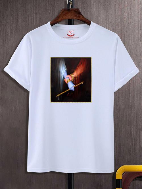 unisex white graphic printed t-shirt - 20842475 -  Standard Image - 0