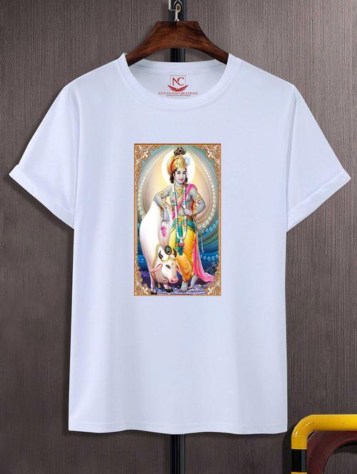 unisex white graphic printed t-shirt - 20842476 -  Standard Image - 0