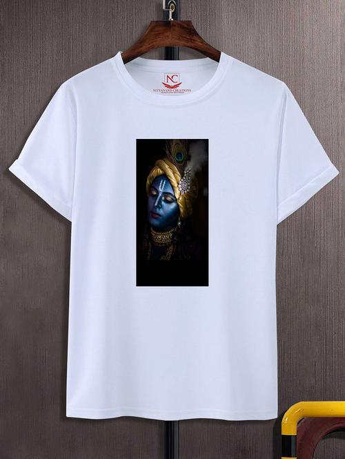 unisex white graphic printed t-shirt - 20842482 -  Standard Image - 0