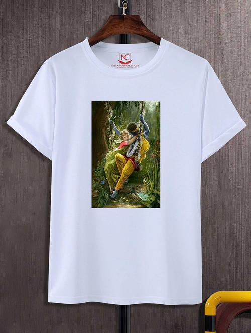 unisex white graphic printed t-shirt - 20842489 - Standard Image - 0