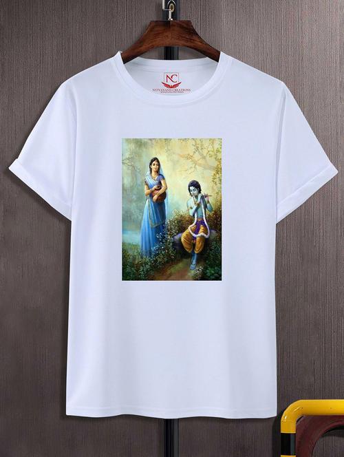 unisex white graphic printed t-shirt - 20842490 -  Standard Image - 0