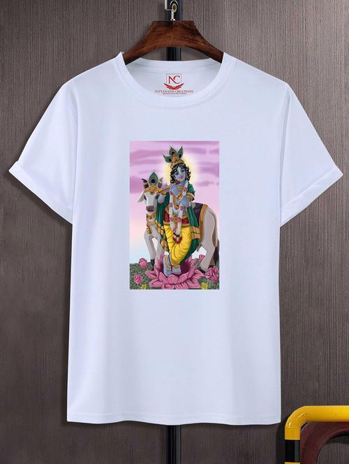 unisex white graphic printed t-shirt - 20842492 - Standard Image - 0