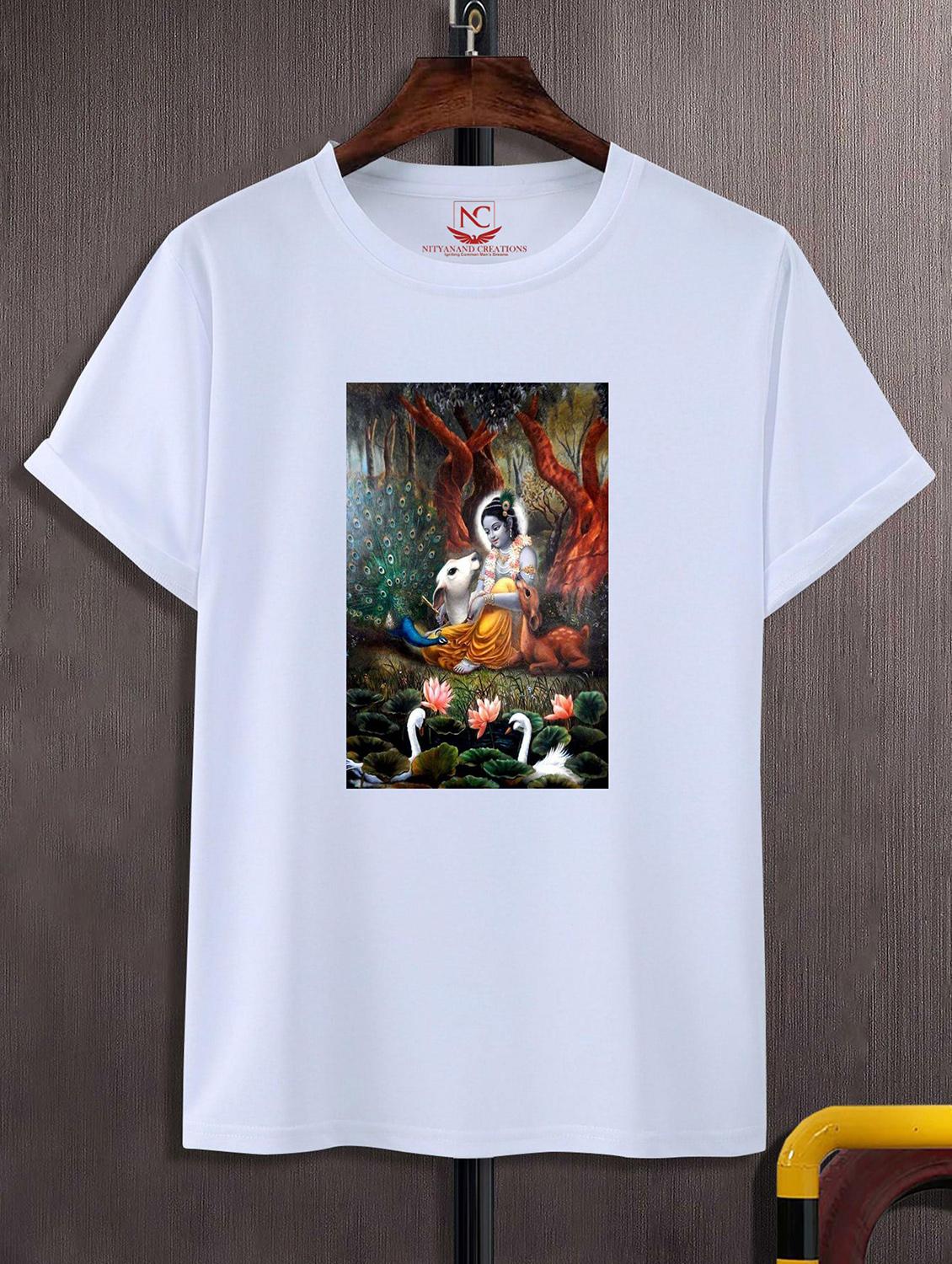 unisex white graphic printed t-shirt - 20842493 - Zoom Image - 0
