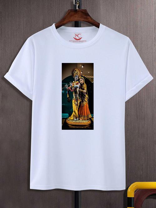 unisex white graphic printed t-shirt - 20842499 -  Standard Image - 0