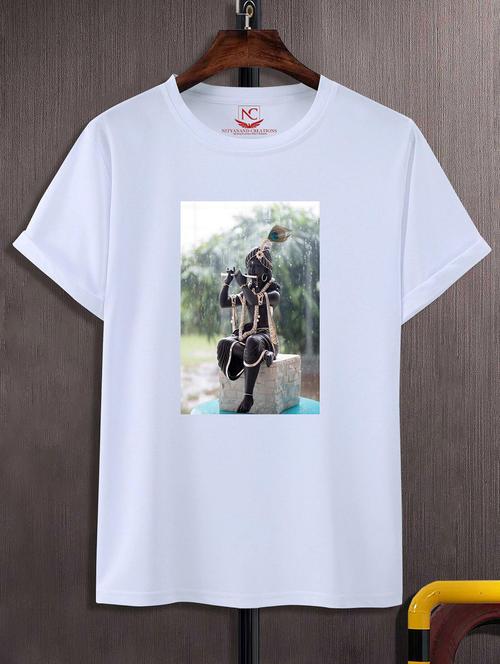 unisex white graphic printed t-shirt - 20842501 -  Standard Image - 0