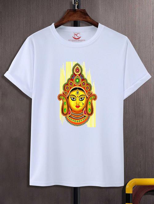 unisex white graphic printed t-shirt - 20842507 - Standard Image - 0