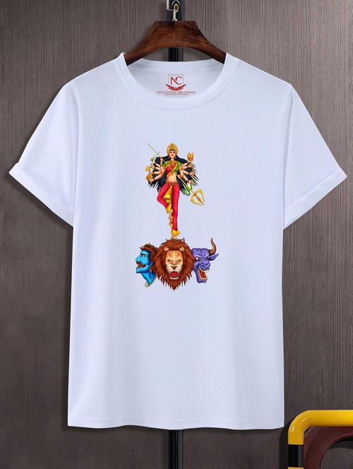 unisex white graphic printed t-shirt - 20842508 - Standard Image - 0