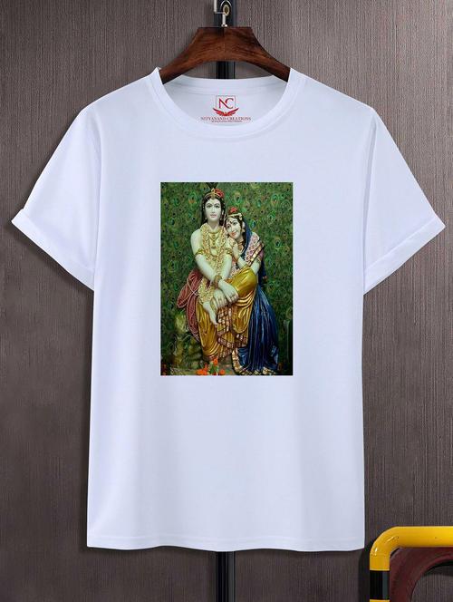 unisex white graphic printed t-shirt - 20842510 - Standard Image - 0