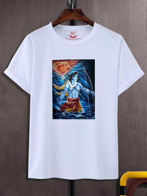 unisex white graphic printed t-shirt - 20842524 - Standard Image - 0
