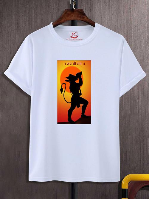 unisex white graphic printed t-shirt - 20842529 -  Standard Image - 0