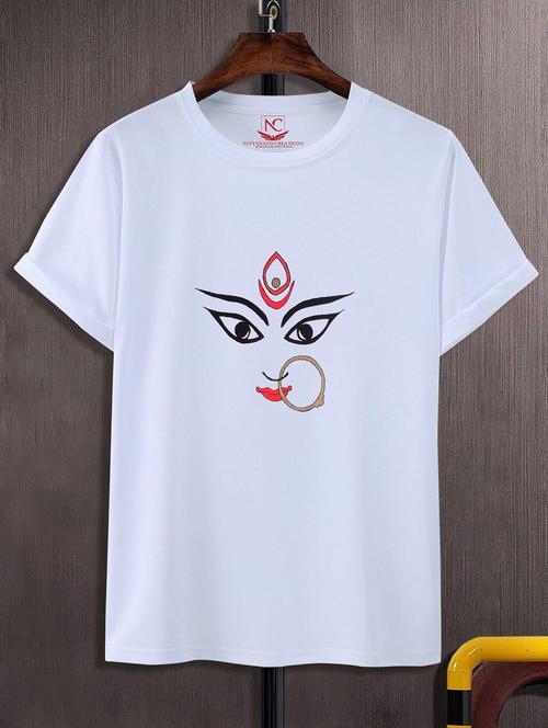 unisex white graphic printed t-shirt - 20842546 - Standard Image - 0