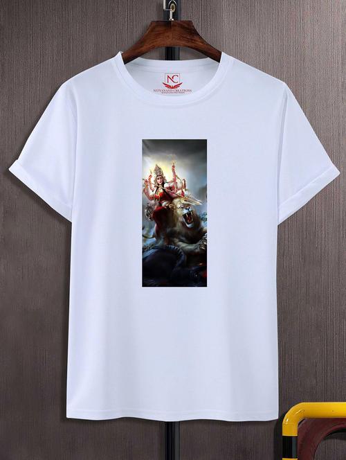 unisex white graphic printed t-shirt - 20842553 - Standard Image - 0