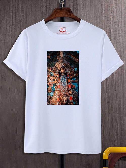 unisex white graphic printed t-shirt - 20842560 -  Standard Image - 0
