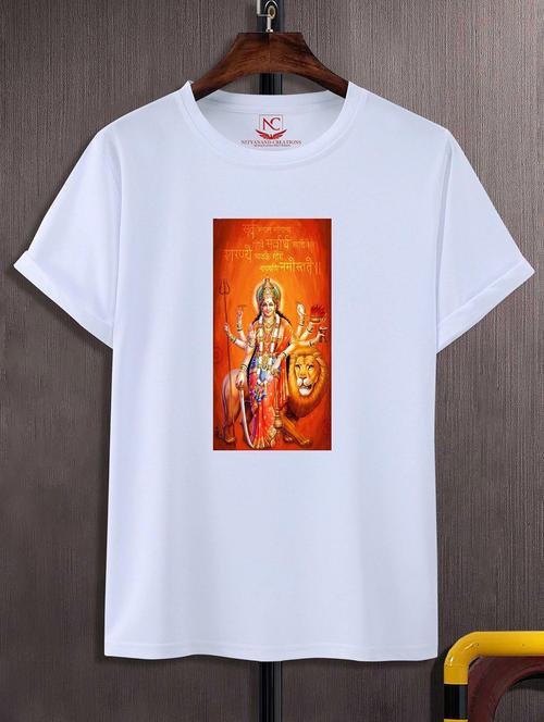 unisex white graphic printed t-shirt - 20842569 - Standard Image - 0
