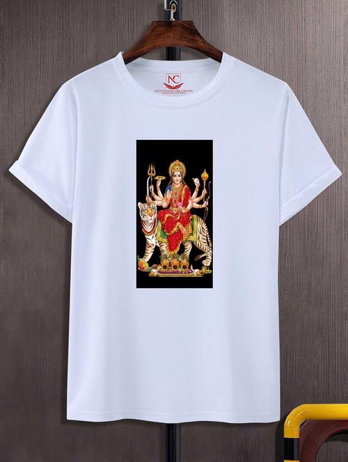 unisex white graphic printed t-shirt - 20842574 - Standard Image - 0