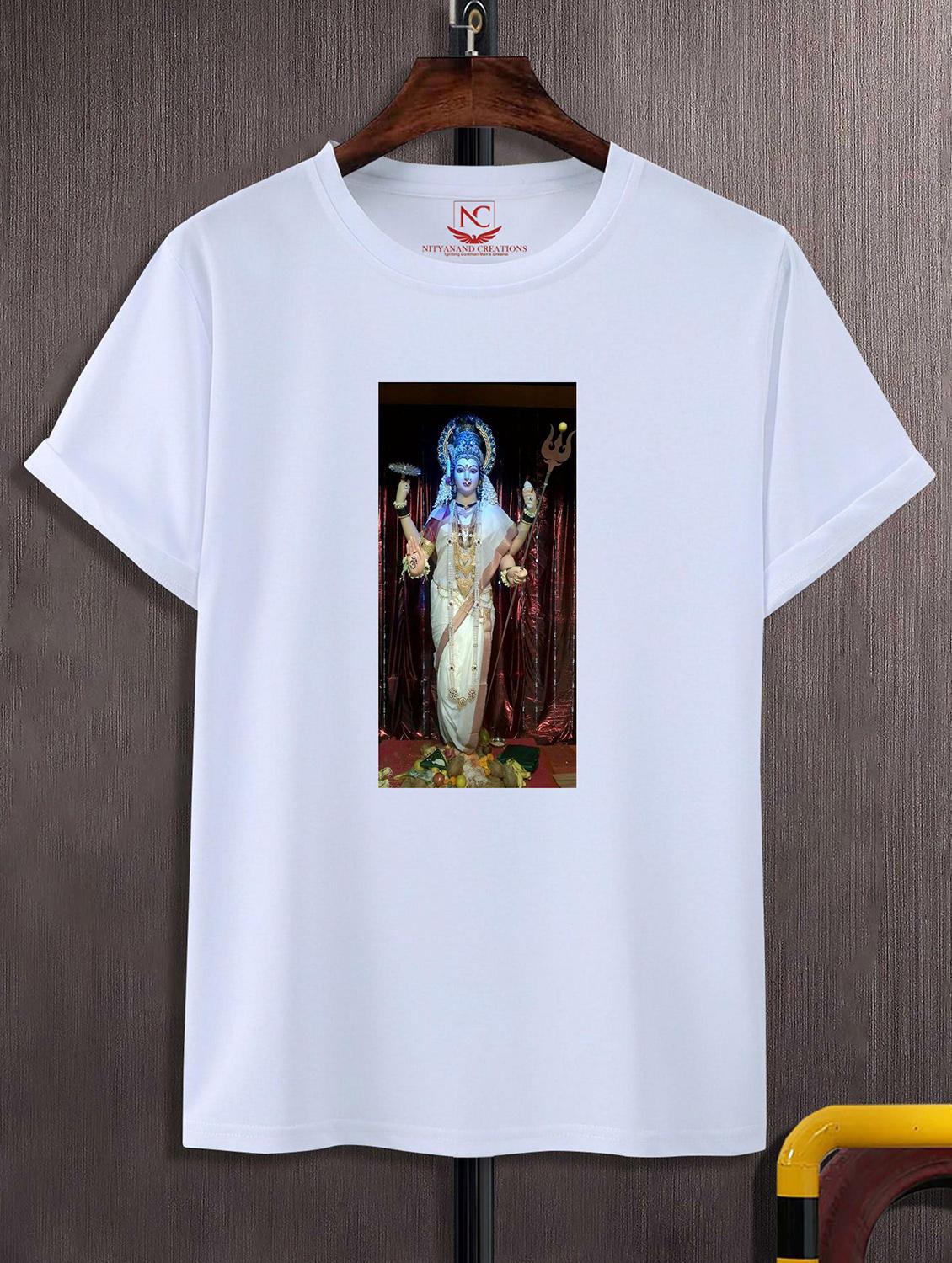 unisex white graphic printed t-shirt - 20842595 -  Zoom Image - 0