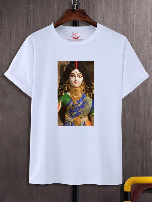 unisex white graphic printed t-shirt - 20842597 - Standard Image - 0