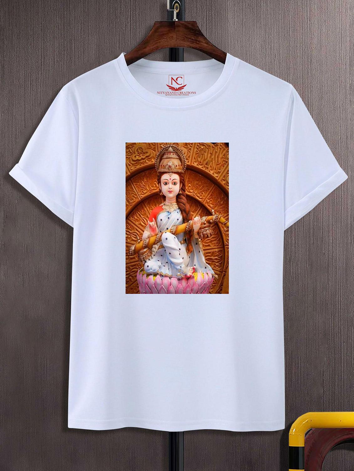 unisex white graphic printed t-shirt - 20842602 -  Zoom Image - 0