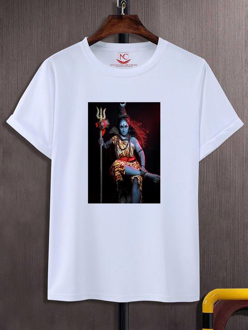 unisex white graphic printed t-shirt - 20842609 - Standard Image - 0