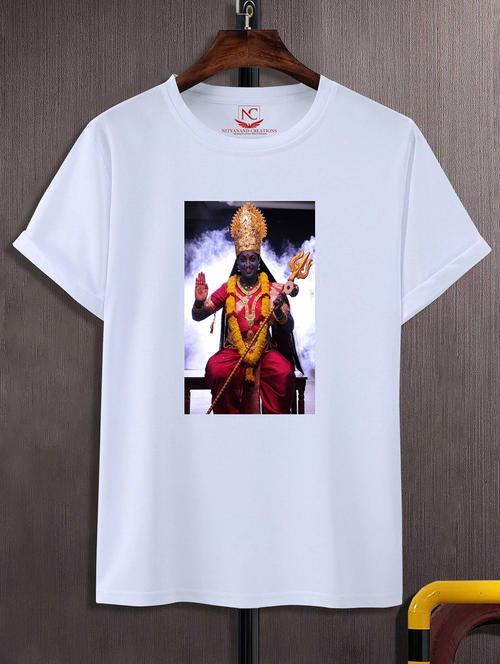 unisex white graphic printed t-shirt - 20842611 - Standard Image - 0