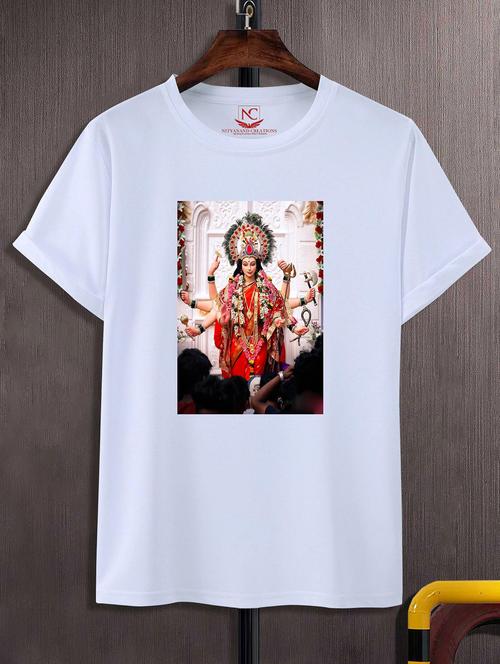 unisex white graphic printed t-shirt - 20842615 -  Standard Image - 0