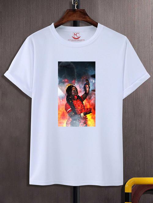 unisex white graphic printed t-shirt - 20842618 - Standard Image - 0