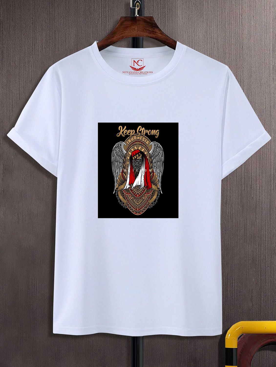 unisex white graphic printed t-shirt - 20842659 - Zoom Image - 0
