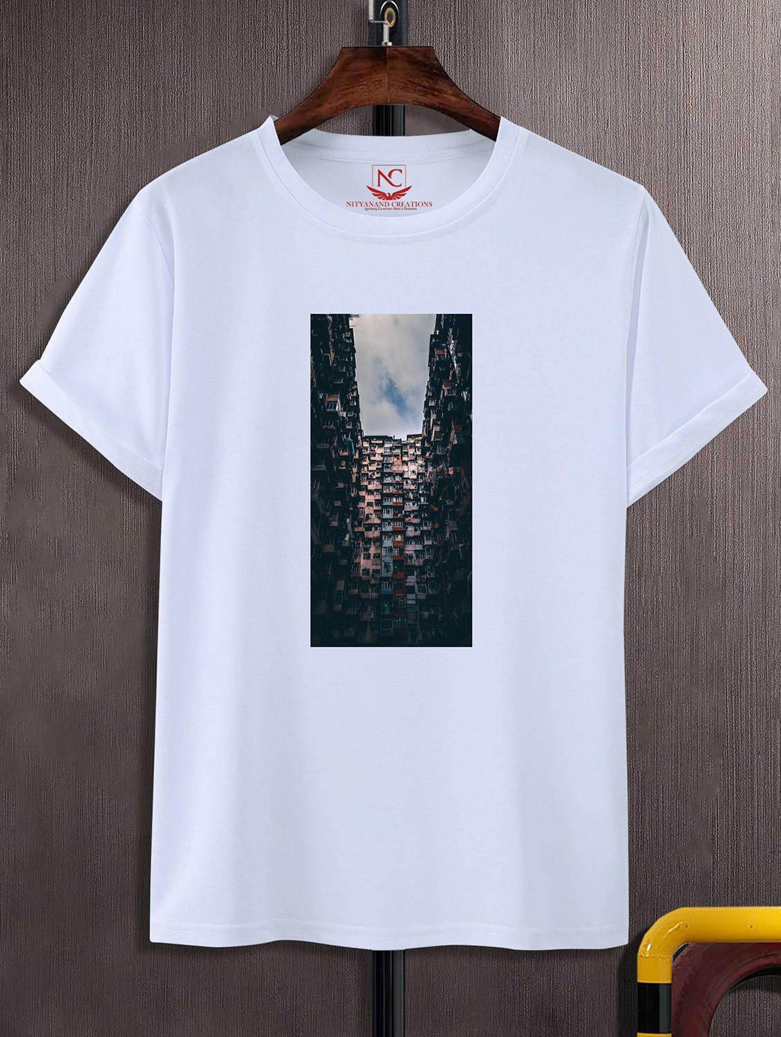 unisex white graphic printed t-shirt - 20842701 -  Zoom Image - 0