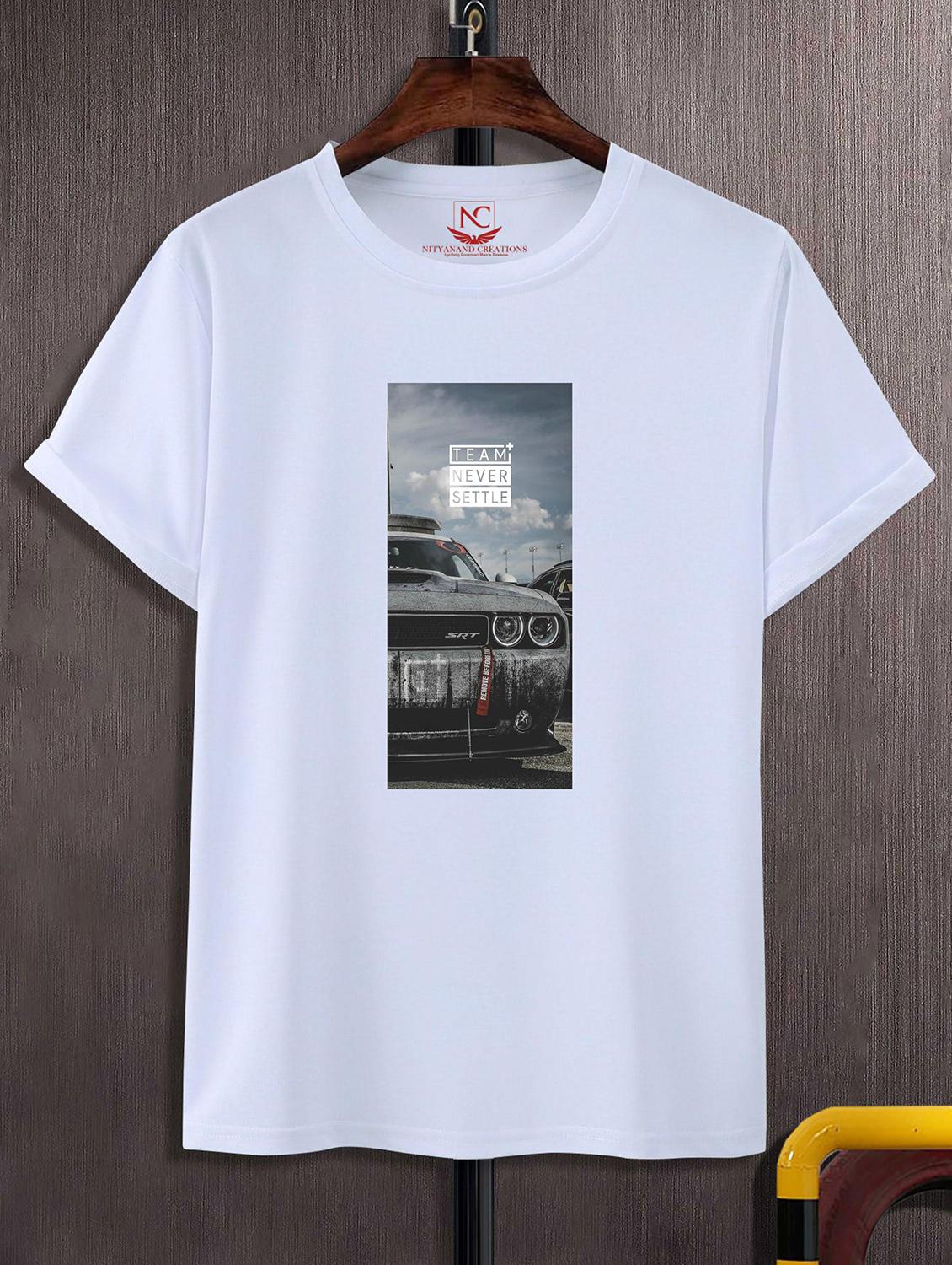 unisex white graphic printed t-shirt - 20842703 -  Zoom Image - 0