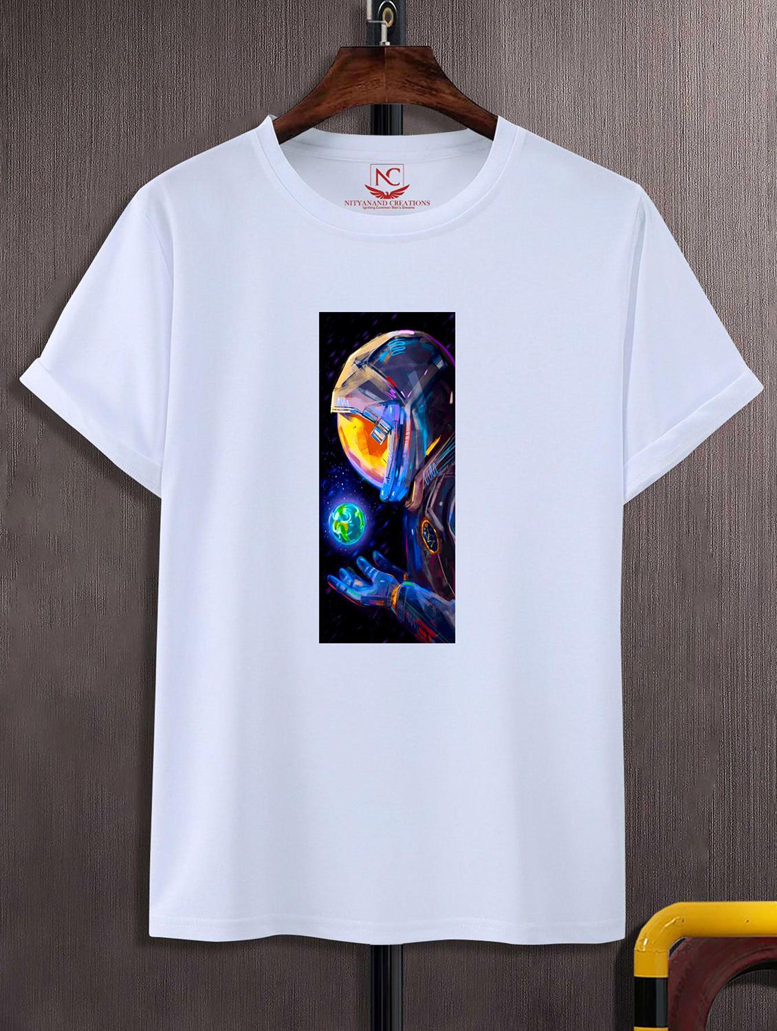 unisex white graphic printed t-shirt - 20842706 - Zoom Image - 0
