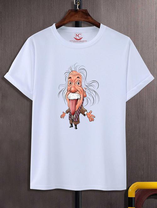 unisex white graphic printed t-shirt - 20842707 - Standard Image - 0