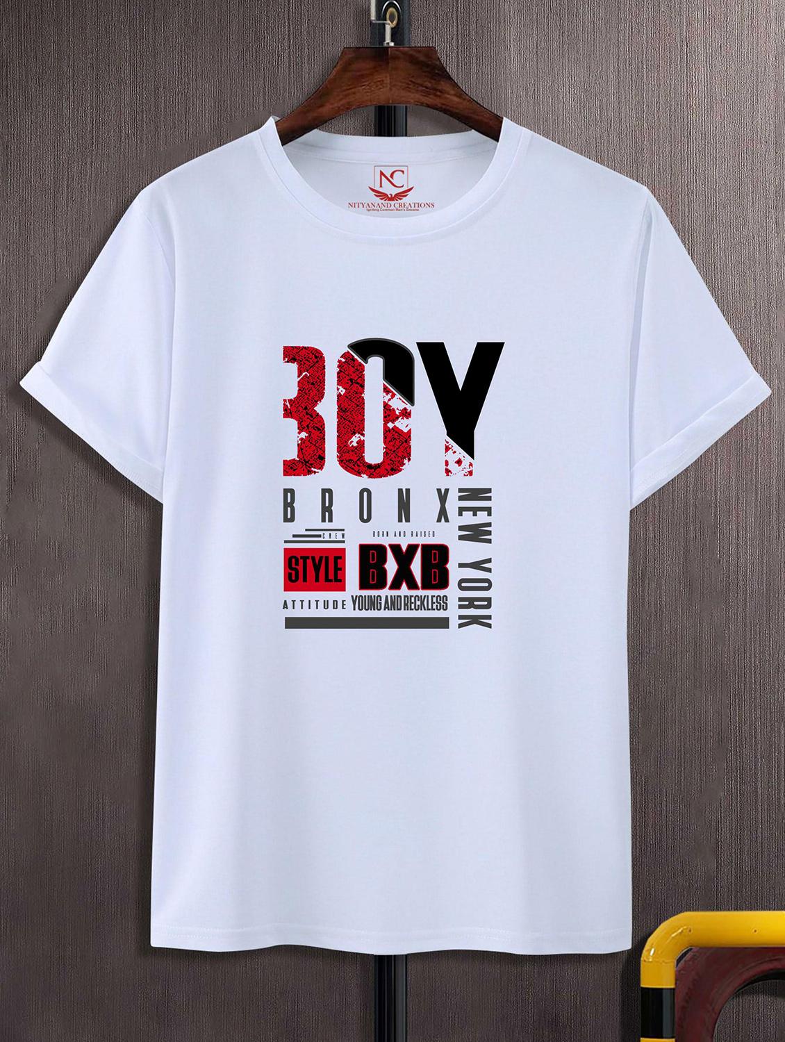 unisex white typographic printed t-shirt - 20842713 -  Zoom Image - 0