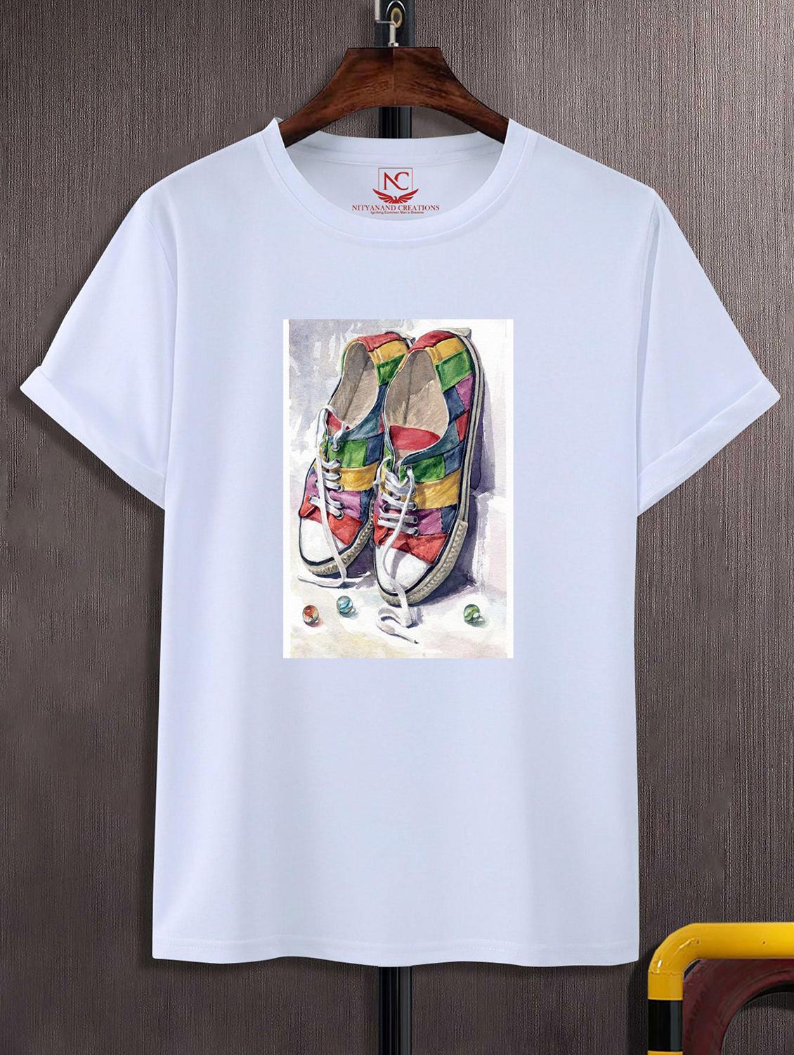 unisex white graphic printed t-shirt - 20842728 -  Zoom Image - 0