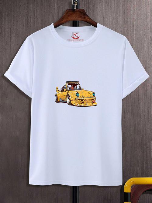 unisex white graphic printed t-shirt - 20842741 -  Standard Image - 0