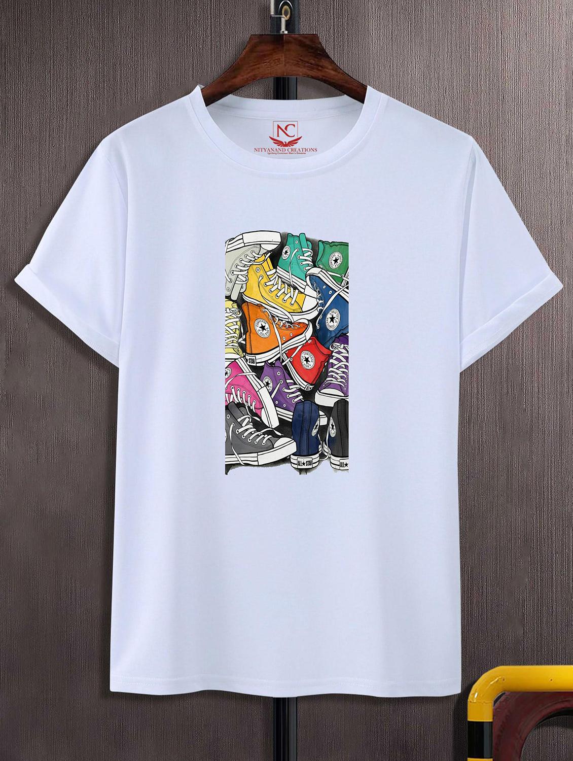 unisex white graphic printed t-shirt - 20842747 -  Zoom Image - 0