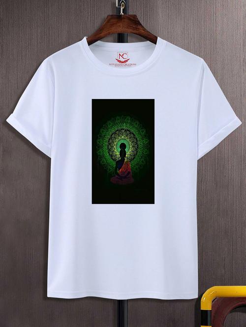 unisex white graphic printed t-shirt - 20842749 - Standard Image - 0