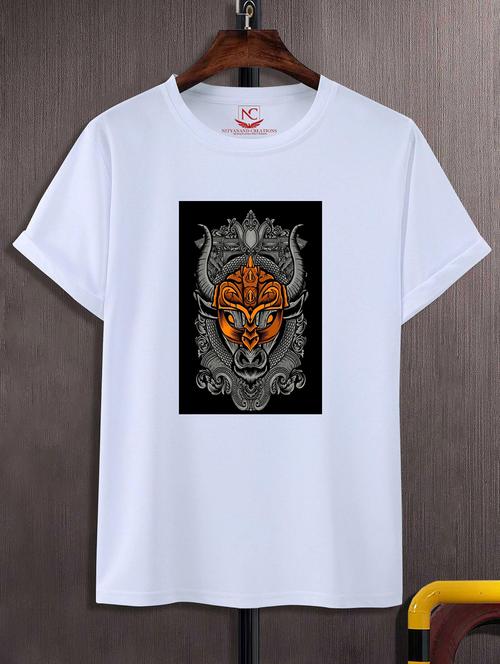 unisex white graphic printed t-shirt - 20842763 -  Standard Image - 0